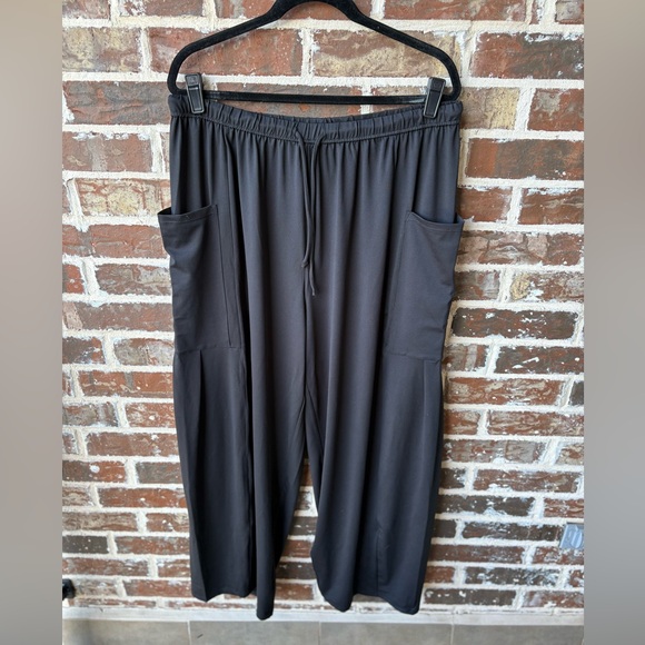 Halara Elastic Waistband Drawstring Pocket Palazzo Flowy Wide Leg Pants XL NWT - Picture 2 of 16